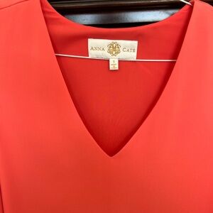 Anna Cate Coral V-Neck Blouse